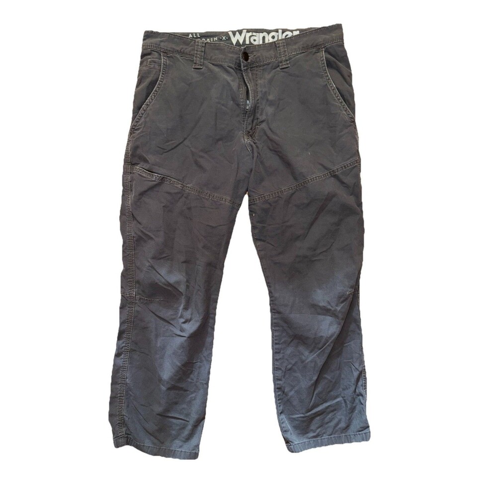 Wrangler All Terrain X-Gear Cargo Pants Womens 32x24 Grey Straight Leg Outdoor